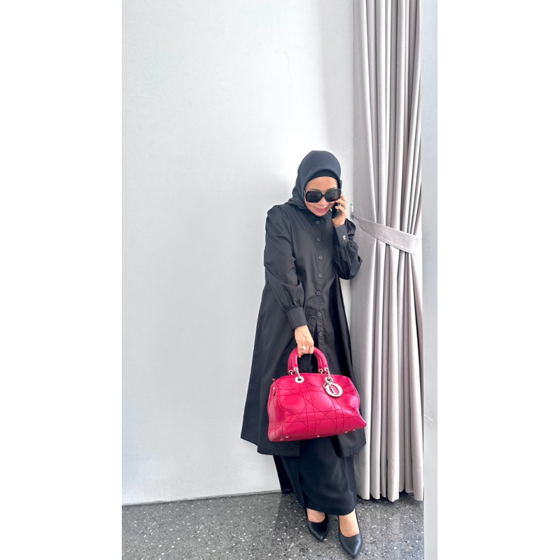 Mayra Tunic - DFR Cloth - Tunik Katun Hitam & Putih