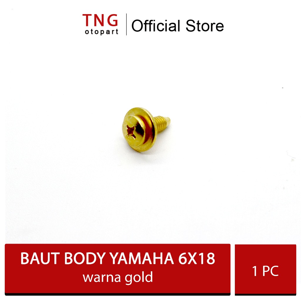 Baut Body Ring Yamaha 6x15 Gold / Baut Body Yamaha Gold
