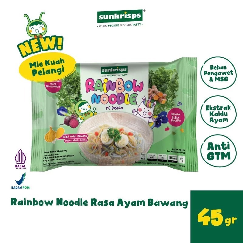 

Rainbow Noodle | Mie Kuah Pelangi Rasa Ayam Bawang by Sunkrisps