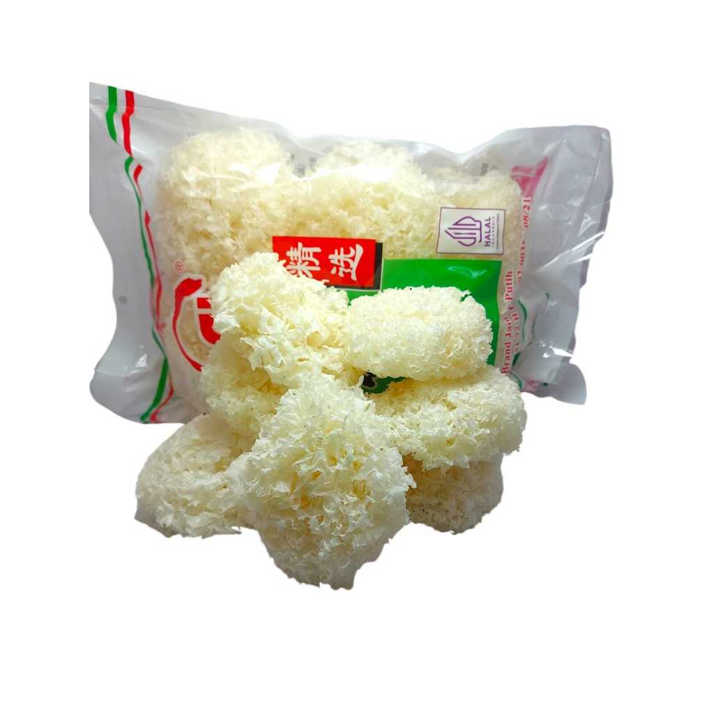 

Jamur Es Super Halal 100 Gram - Jamur Salju / Snow White Fungus/ Jamur Putih Kering / Yin Er