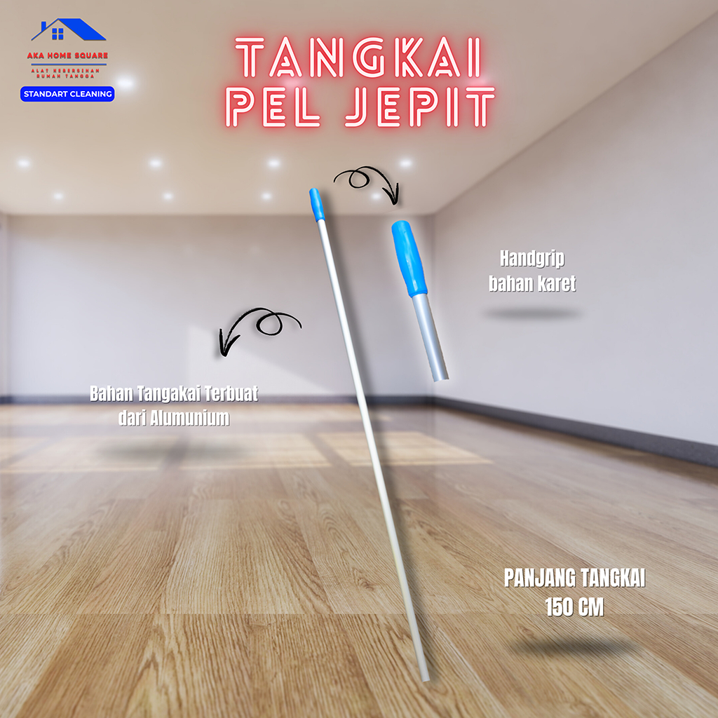 ALUMUNIUM GAGANG PEL LANTAI/KHUSUS PEL JEPIT STICK  ( 150cm ) TONGKAT TEBAL 0.85ML/0,65ML