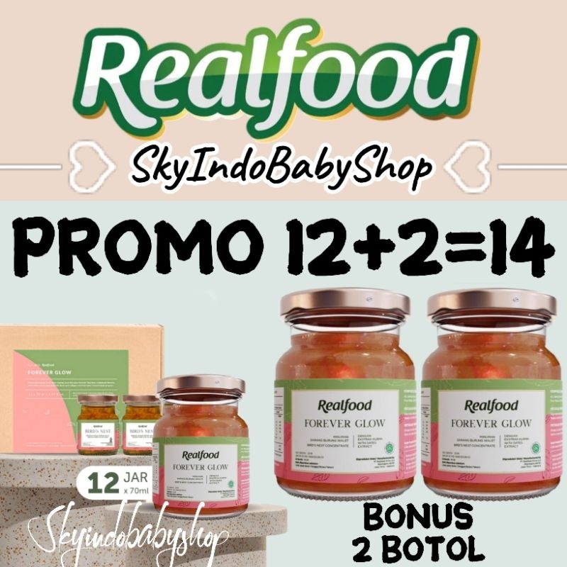 

Realfood Forever Glow 12 Botol Bonus 2 Botol ( Minuman Sarang Burung Walet ) Bpom Halal