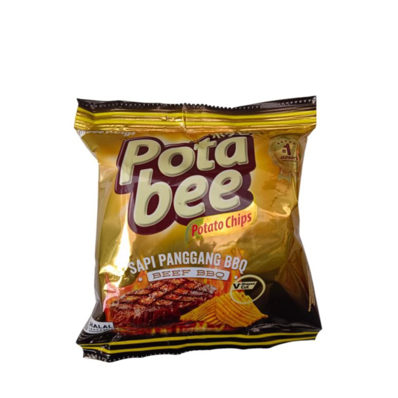 

Snack Potabee potato chips sapi panggang BBQ 15g