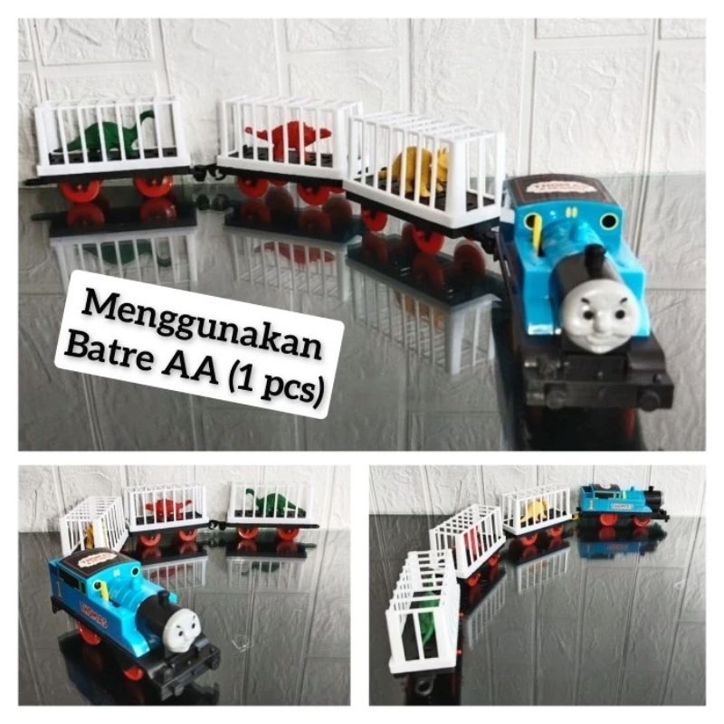 Mainan Kereta Api Tomas Dino - Miniatur Train Dinosaurus Baterai Anak
