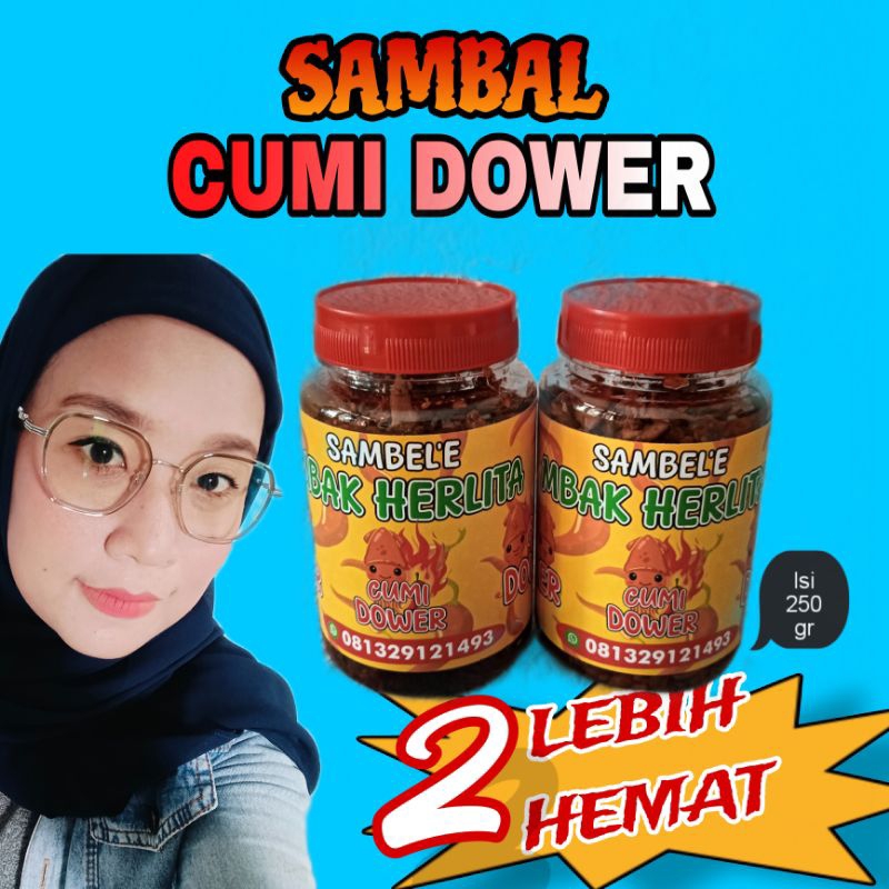 

SAMBAL CUMI DOWER Mbak Herlita HEMAT 2 BOTOL