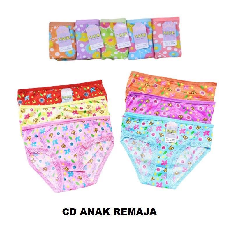 MURAH  1pcs Celana Dalam Anak Remaja Wanita - CD anak ABG SD SMP SMA - Dalaman Anak Cewek Motif polo
