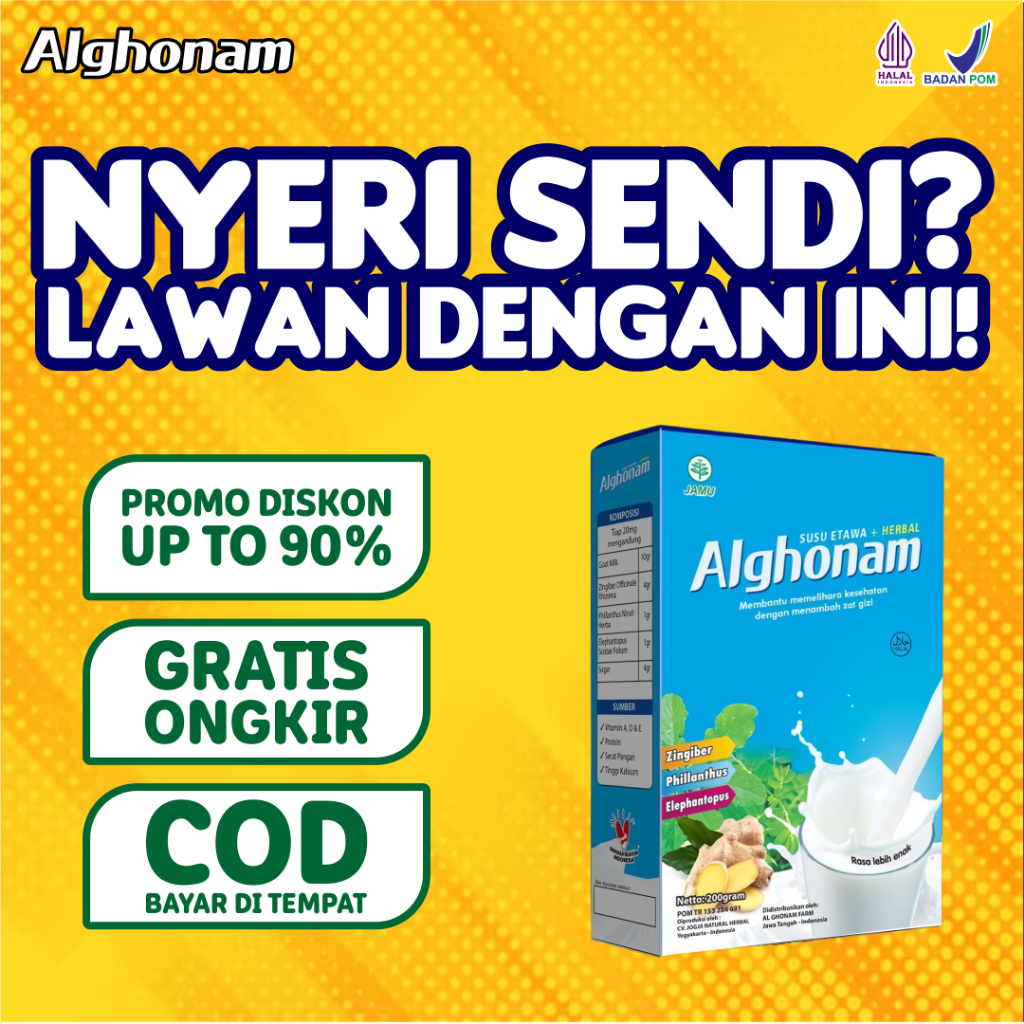 

Alghonam Susu Etawa Bubuk - Murah dan Berkualitas, Halal MUI, Gratis Ongkir!