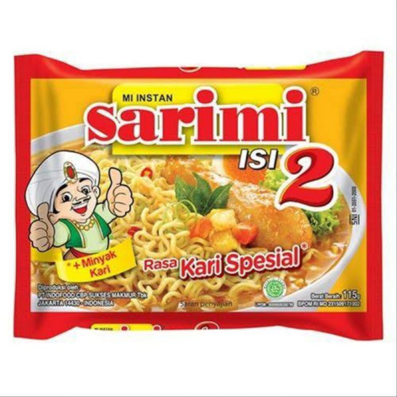 

Sarimi isi 2 kuah kari spesial