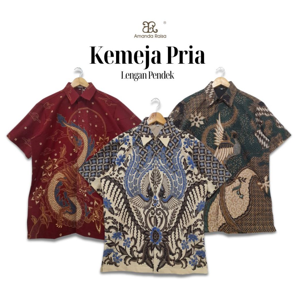 Kemeja Batik Pria Lengan Pendek Furing