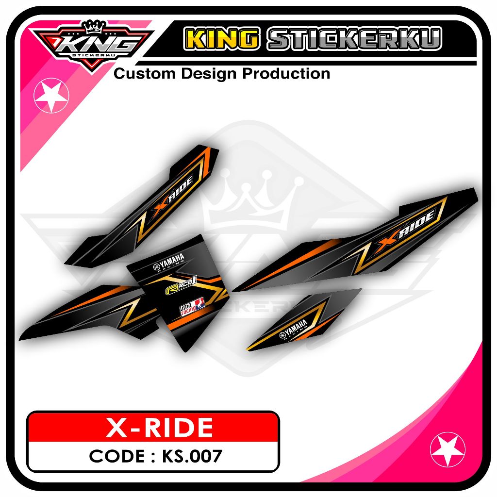 Stiker X-Ride Lama/Old - Decal Sticker Striping Standar X-Ride Lama/Old KS.07