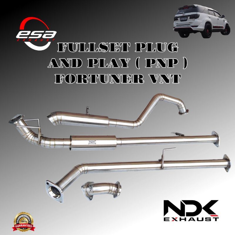 FULLSYSTEM PNP KNALPOT FORTUNER VNT NDK EXHAUST KNALPOT RACING MOBIL FULLSYSTEM PNP FORTUNER VNT