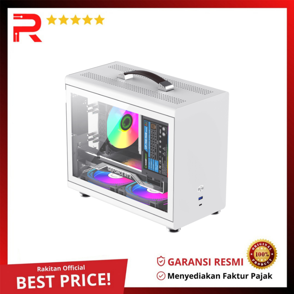Casing PC Gamemax Spark Mini white Mini ITX Case