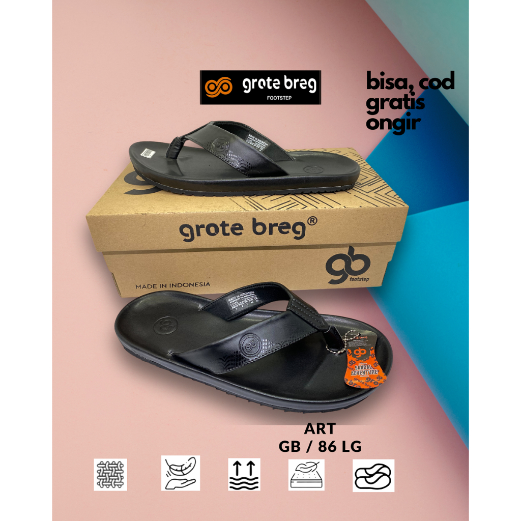 Sandal Jepit  Pria Wanita - Grotebreg GB 86 LG - Sendal Karet Original Terbaru  - Flat Sandal Distro