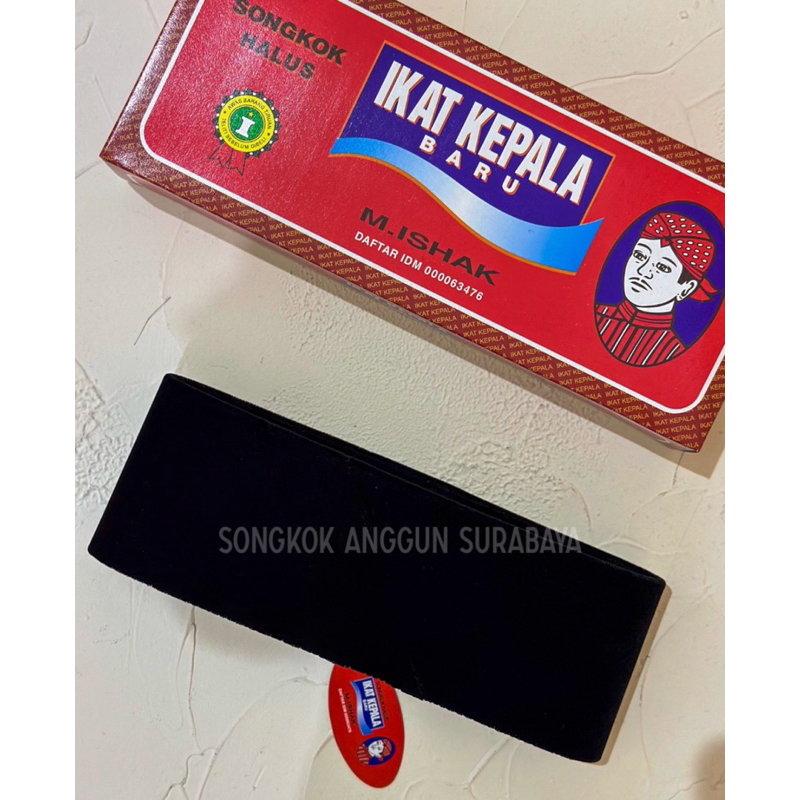 SONGKOK HALUS IKAT KEPALA BARU KOPIAH PECI SONGKOK HITAM SUSUN BORDIR MUSLIM M. ISHAK