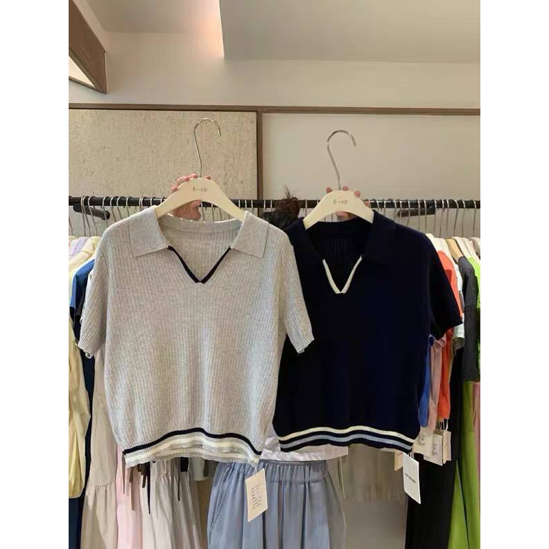 V NECK / KEMEJA RAJUT KOREA WANITA MURAH