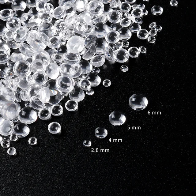 

Nail jewelry semicircular transparent bubble beads flat bottom mermaid tears
