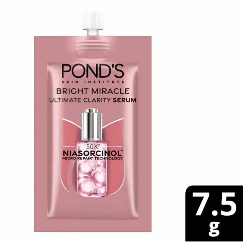 PONDS SERUM BRIGHT MIRACLE CLARITY SERUM 7.5GR - SERUM SACHET PONDS ORIGINAL 100%