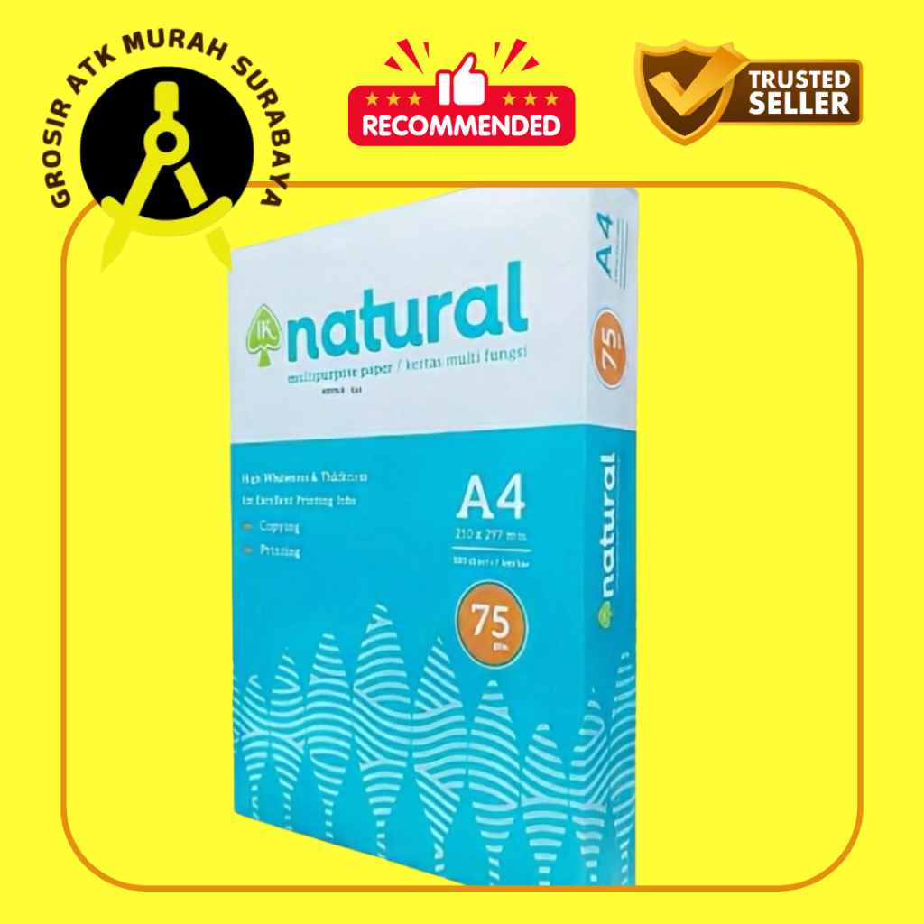 

Kertas HVS Natural Print Fotocopy A4 75 gram gsm