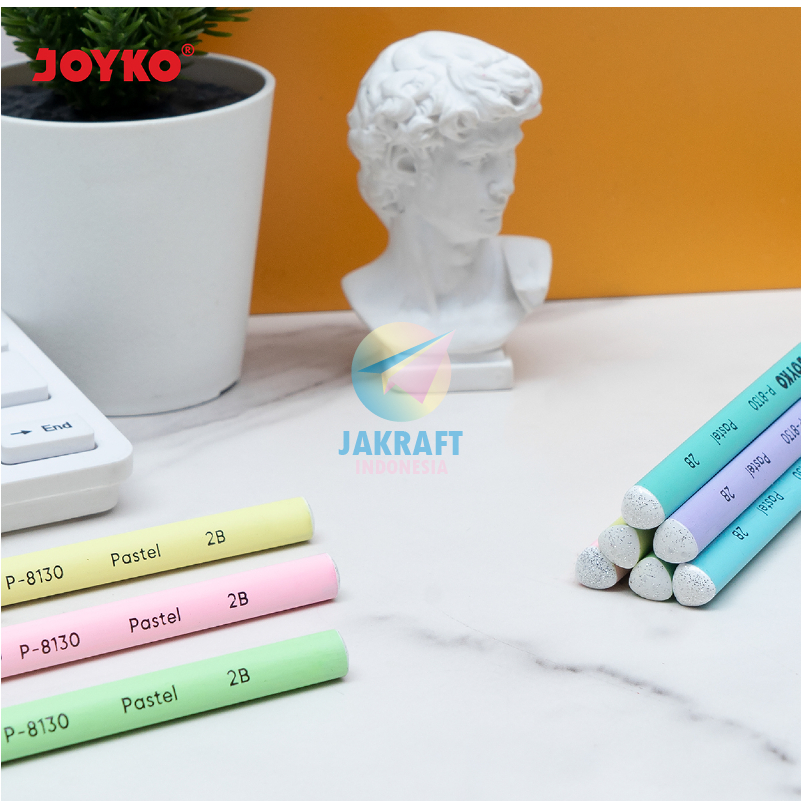 

sg (36 Pcs) Pensil Tulis 2B Warna Warni Pastel JOYKO P-8130 Souvenir Ultah Ulang Tahun Wedding Fancy