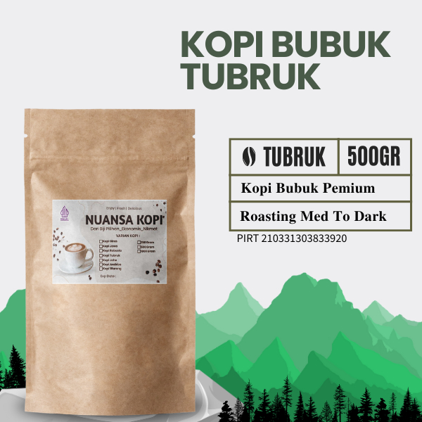 

Bubuk Kopi Tubruk Kulitas Premium Isi 500 Gram