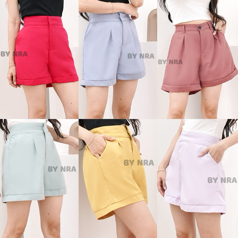 BY NARA Clara Pants Higwaist Yola Pants Button Pants Hotpants Jumbo Muat BB 100kg