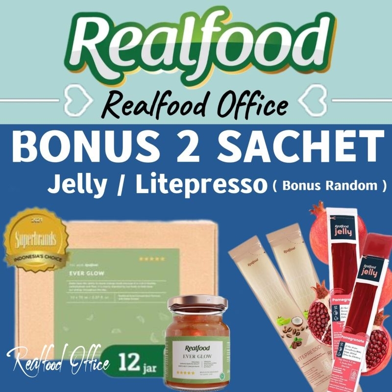 

Realfood Ever Glow 12 Jar Gratis 2 Jelly / Coffee ( Minuman Sarang Burung Walet ) RO