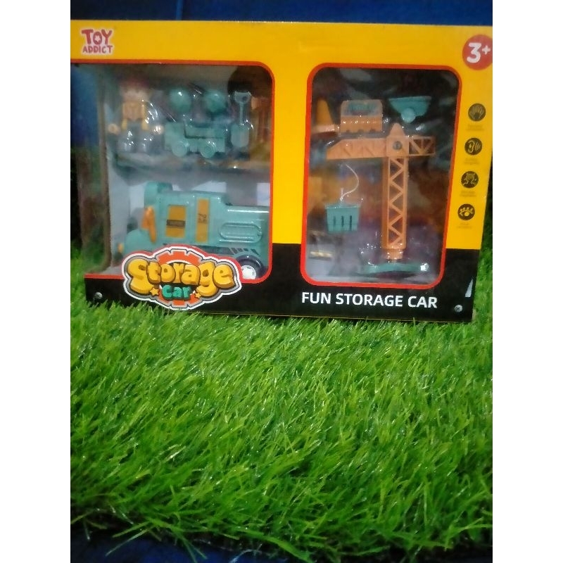 mainan storage car toy addict