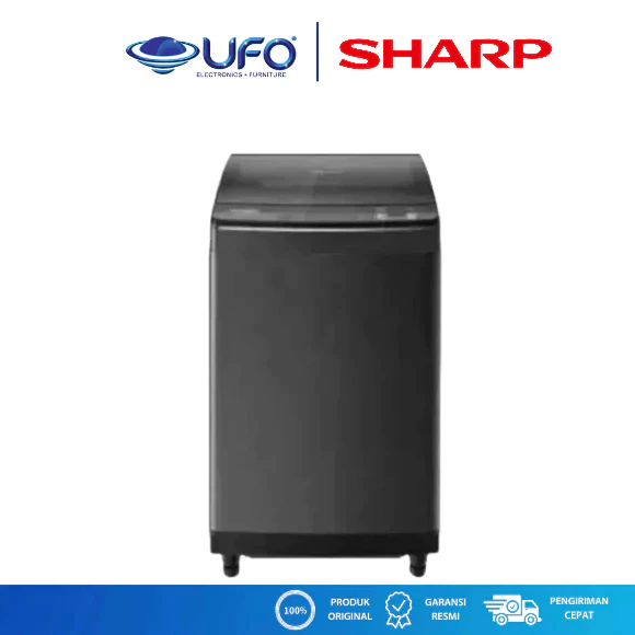 Sharp Mesin Cuci 1 TabungTop Loading Kapasitas 10,5 Kg New Megamouth Series 2.0 | Bukaan Atas ESM105
