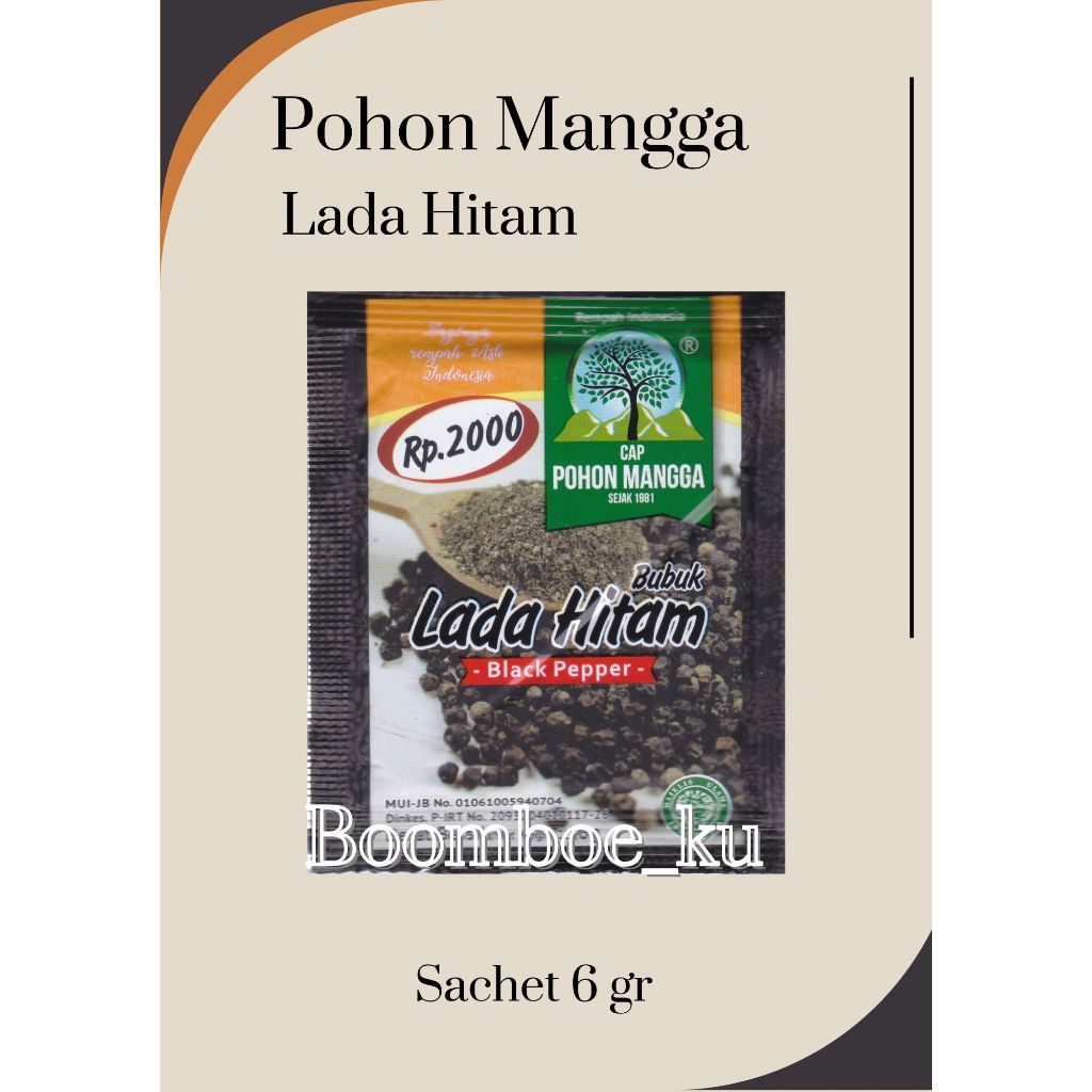 

Pohon Mangga Lada Hitam bubuk 6Gr