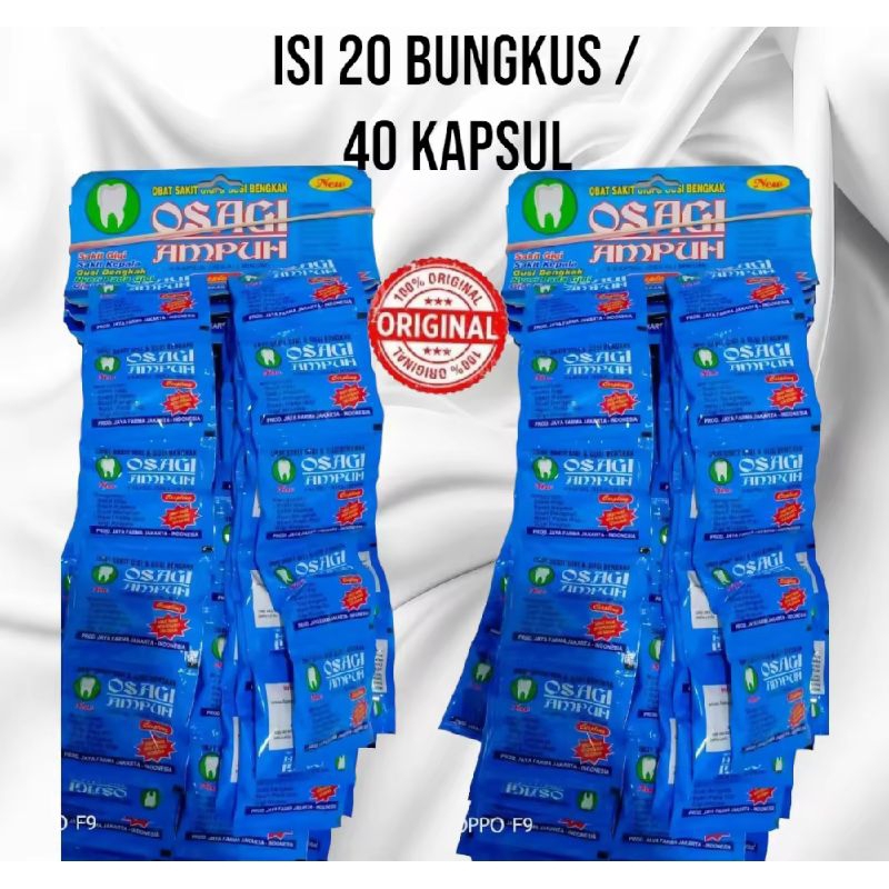 

OSAGI AMPUH Obat sakit gigi berbentuk kapsul 1 renceng 20 sachet 40 kapsul