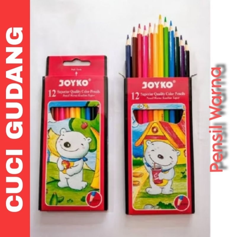 

Cuci Gudang Pensil Warna Joyko 12 warna ukuran panjang