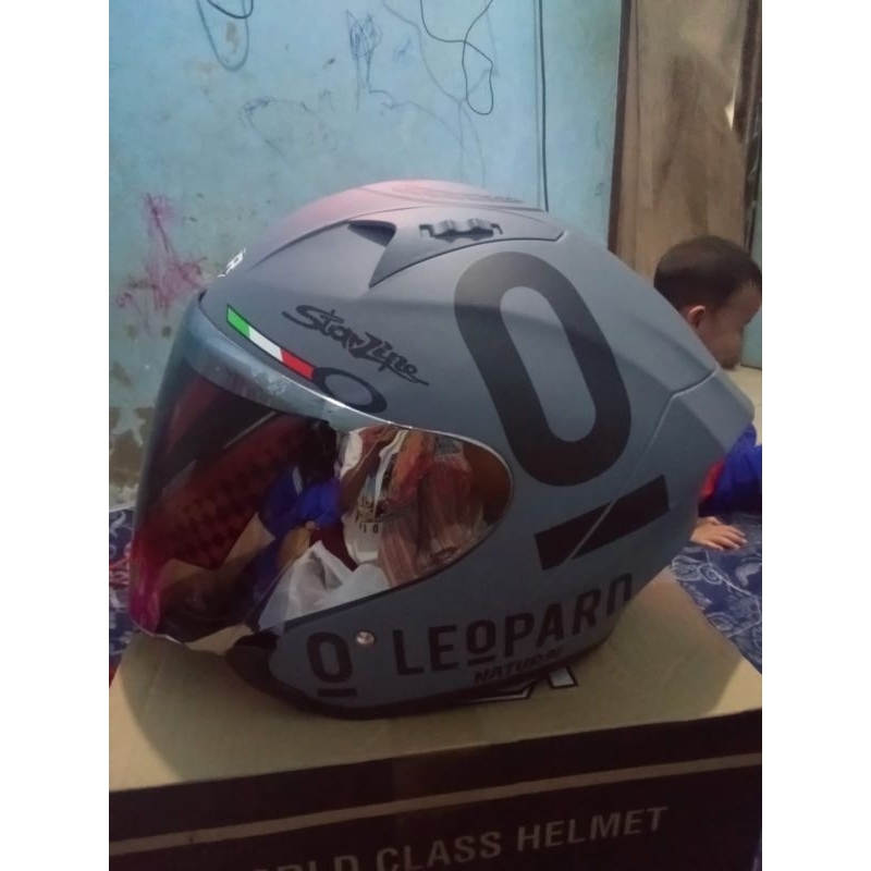 Helm KBR Leopard Halface Size L / Helm Motor / Helm KBR / Helm Halface