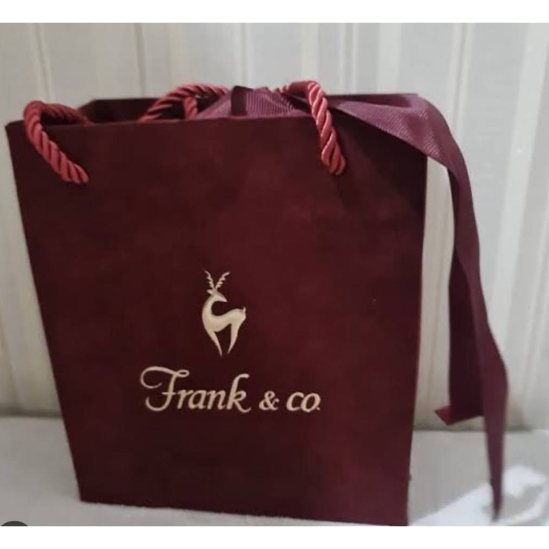 

PAPPERBAG FRANK & CO SMALL BAHAN VELVET PREMIUM NEW!