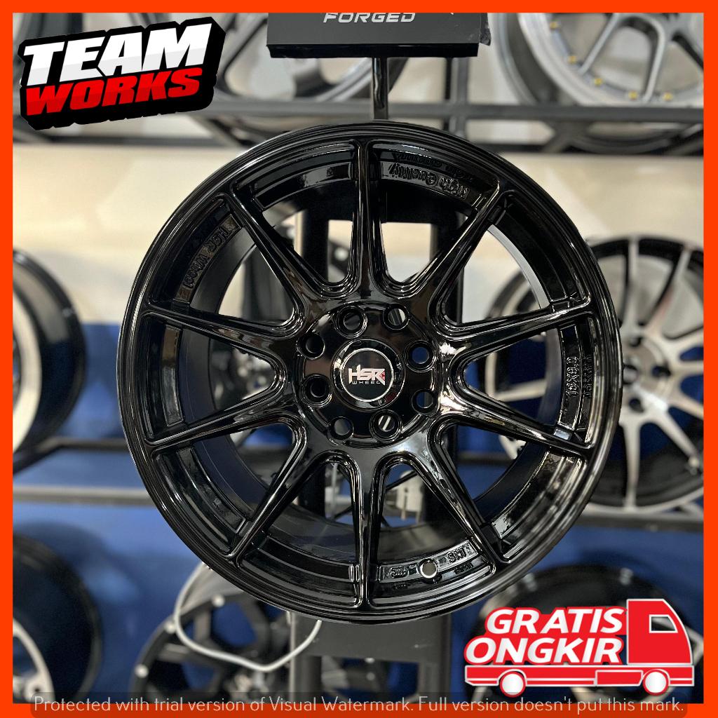 VELG RACING RING 15 MOBIL JAZZ YARIS VIOS FIESTA ACCORD R15 BLACK HSR SHINJUKU VELAK R15 HITAM