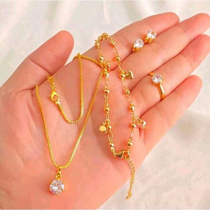 Set Perhiasan Nori Medan Warna Emas 24 k Lengkap Terbaru