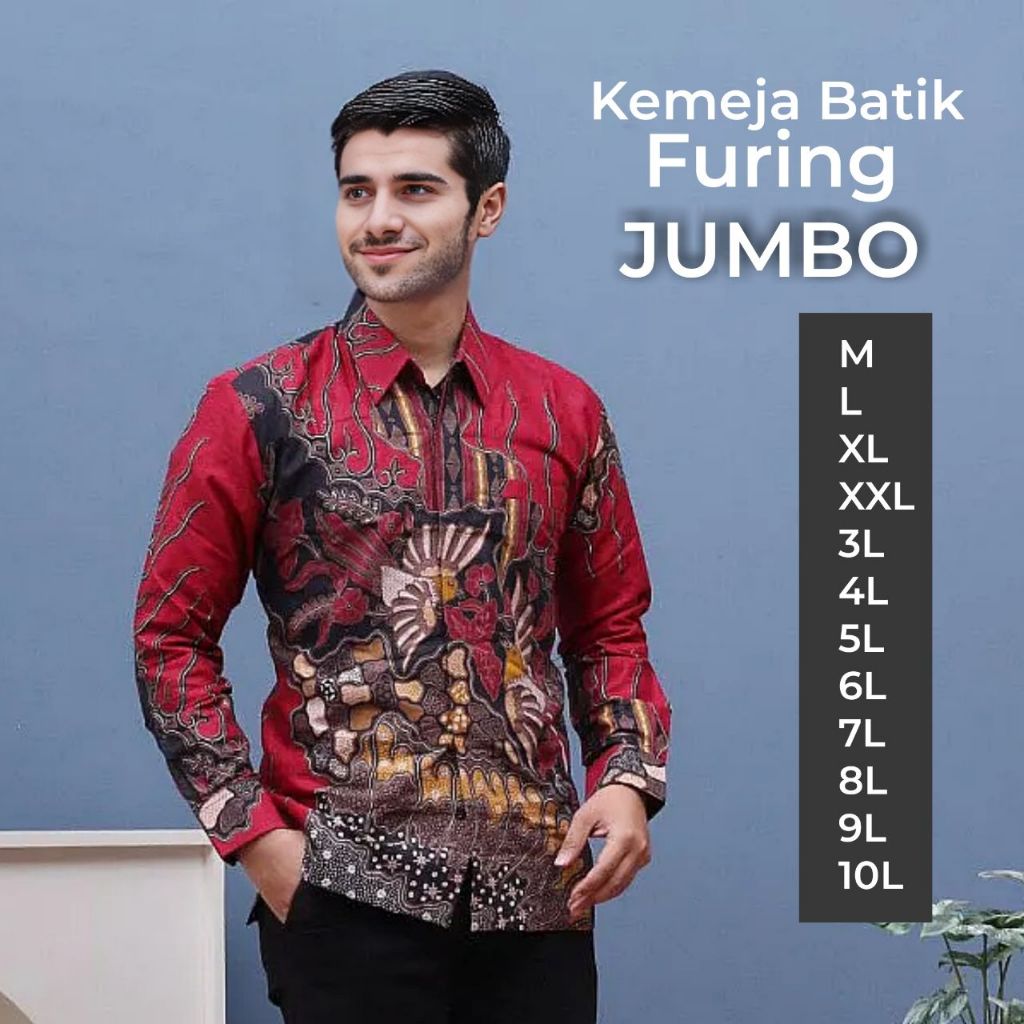 kemeja Batik Furing Jumbo kemeja batik pria jumbo kemeja batik jumbo murah kemeja batik super jumbo 