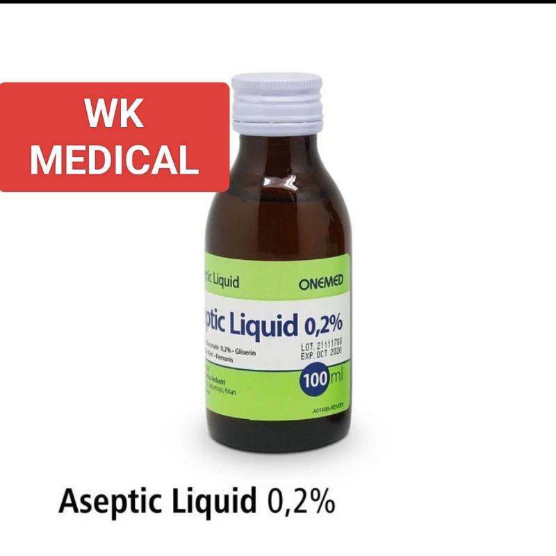 Aseptic Liquid chlorhexidine gluconat 0.2% klorheksidin glukonat 100ml