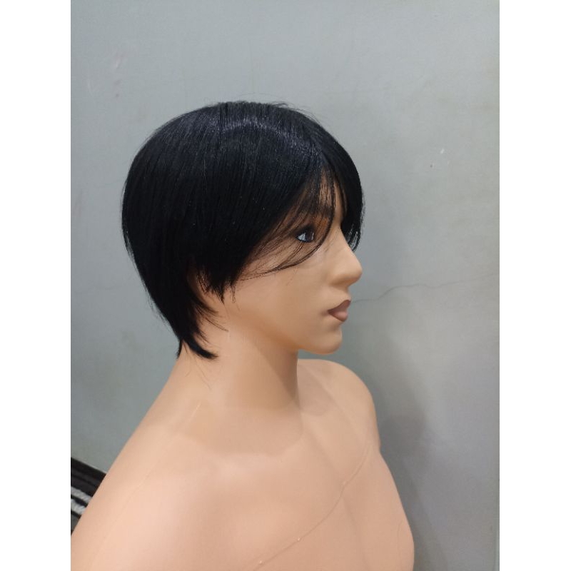 WIG Ori 002 /Rambut palsu pria versi korea/Wig korea 2 in 1,belah samping atau belah tengah