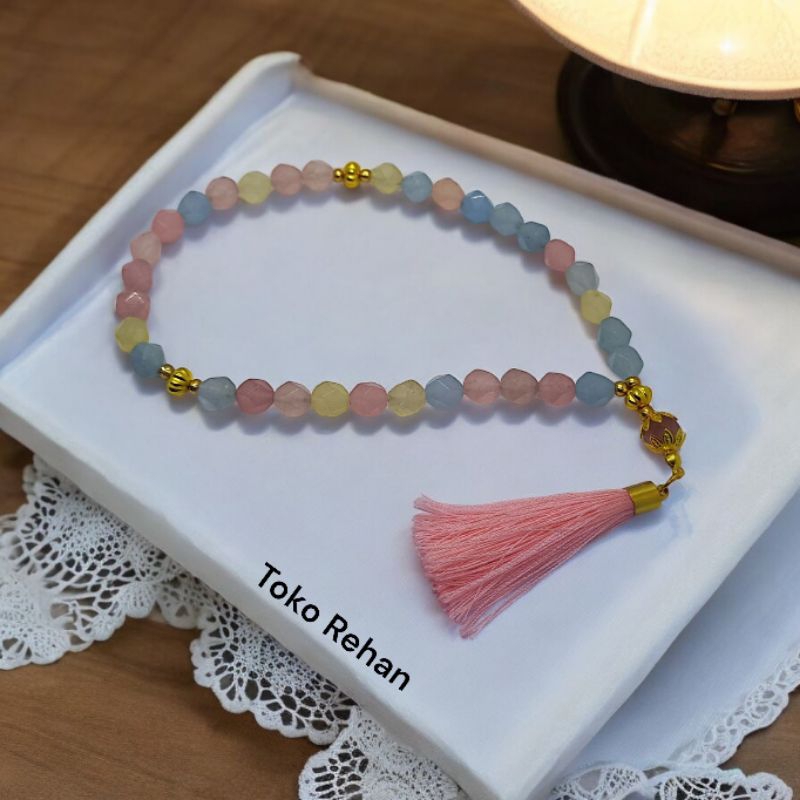 Tasbih Batu Alam Asli 33 Butir 10mm Mewah