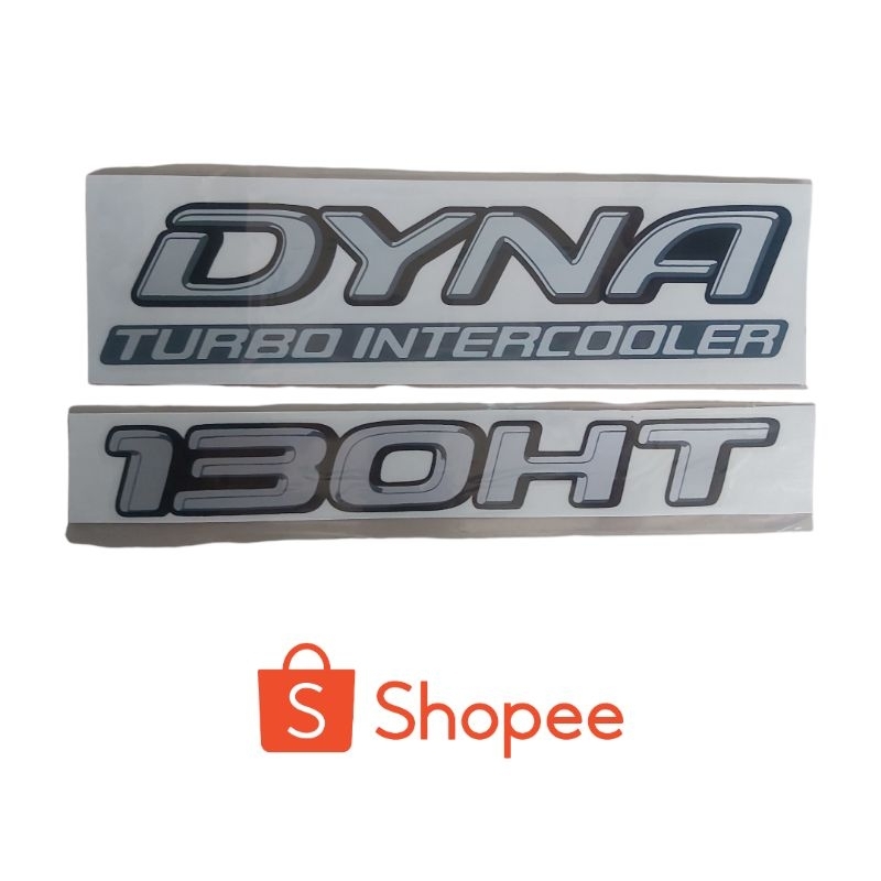 Stiker mobil dyna Turbo Intercooler 130 HT satu set / stiker dyna set / sticker depan mobil dyna  tu