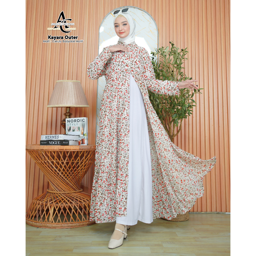 KAYARA OUTER KEKINIAN--0UTER CERUYY MOTIF LENGAN PANJANG--OUTER PANJANG CASUAL WANITA--OUTER LONG SK