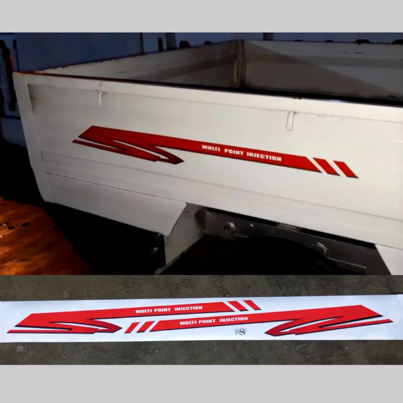 Sticker striping mobil mitsubishi colt t120ss multi point injection new merah biru LIS COLT T120ss M