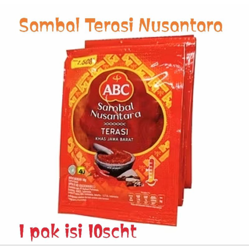 

SAMBAL TERASI ABC SAMBAL NUSANTARA ABC ISI 10SCHT 18GR ABC SAMBAL NUSANTARA TERASI SAMBAL TERASI RUMAHAN SAMBAL NUSANTARA