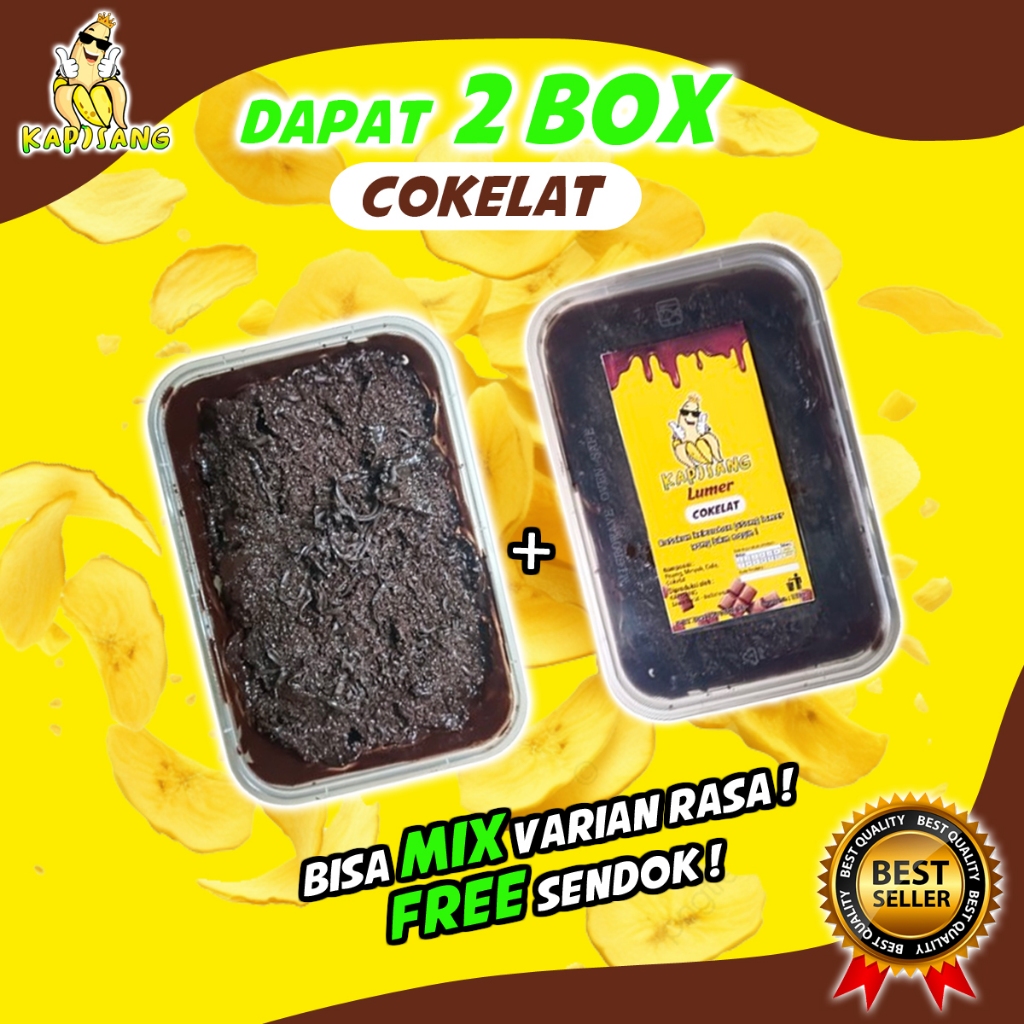 

Keripik pisang lumer PAKET 2 BOX 300 gr rasa Coklat Matcha Strawberry Tiramisu cemilan kripik pisang