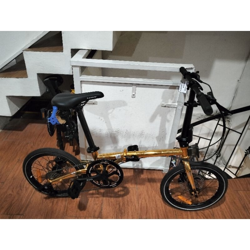 Sepeda Lipat Element Troy X10 Gold Chrome