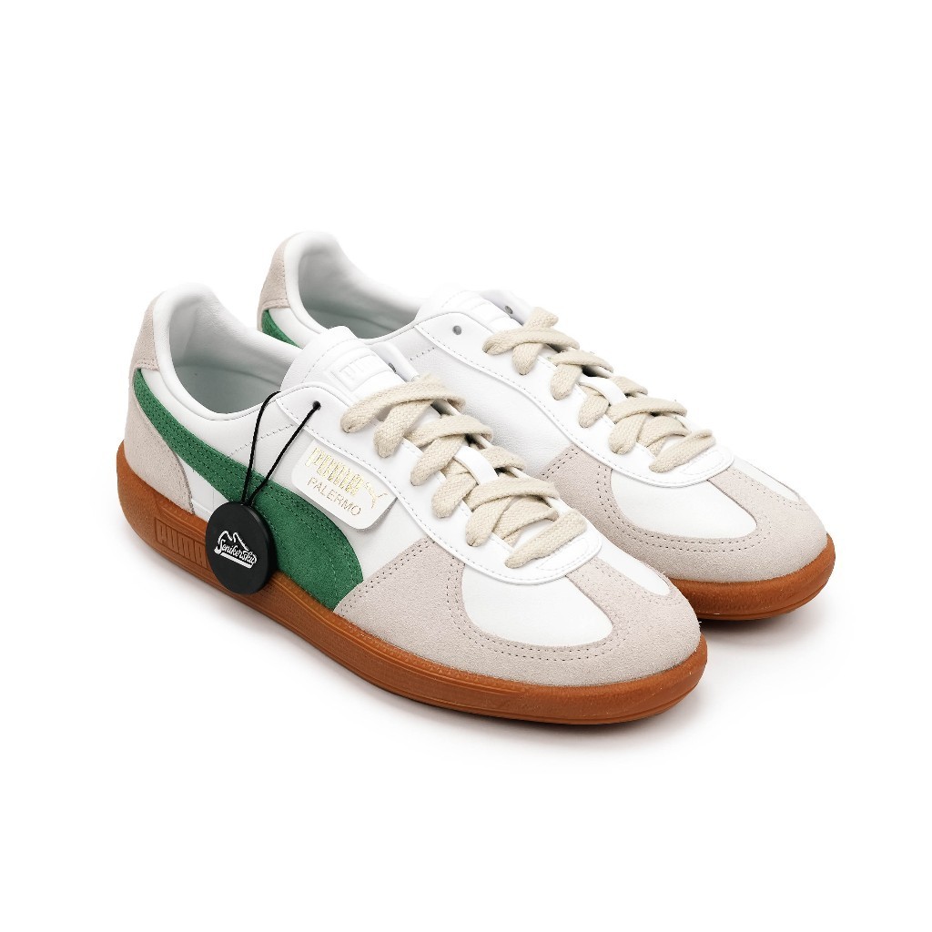 100% legit✅ Puma Palermo White Archive Green Gum