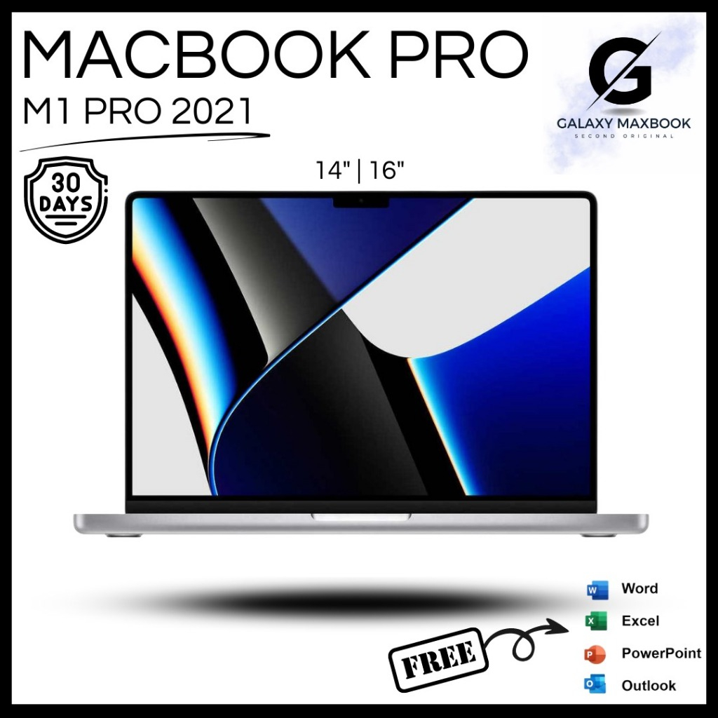 Macbook Pro 2021 M1 Pro 14inci & 16inci Ram 16 32 & 64 SSD 512 | 1TB | 2TB | 4TB Second Original