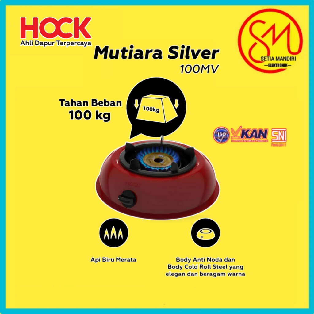 KOMPOR HOCK 100MV/ 120MV  Mutiara Silver GARANSI RESMI