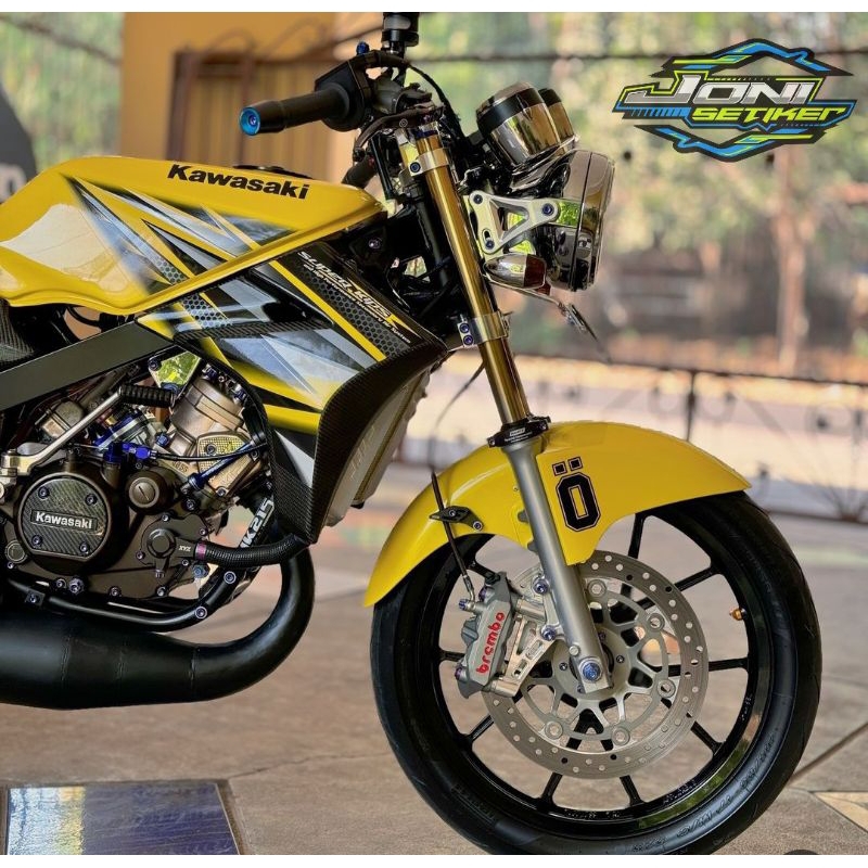 STIKER STRIPING ORI KAWASAKI NINJA SS KUNING 2013 STIKER NINJA SS 2013 KUNING NINJA SS KUNING