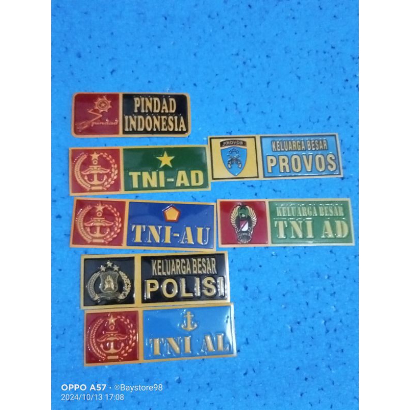 Stiker Nopol Polisi,TNI AU TNI Al, TNI ad,Provos,TNI AU stiker plat nomor